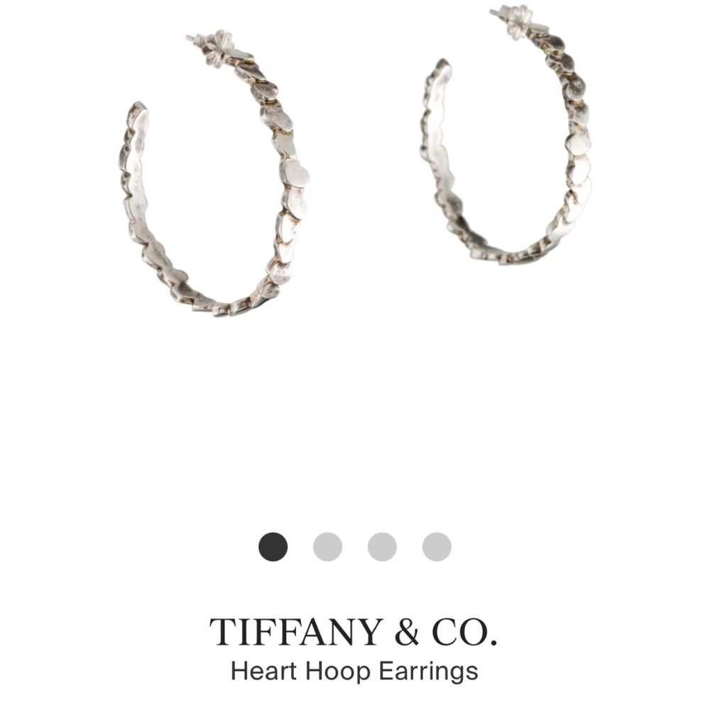 TIFFANY & CO. Heart Hoop sterling silver earrings